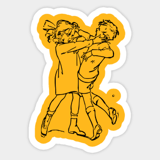 cute fight Sticker